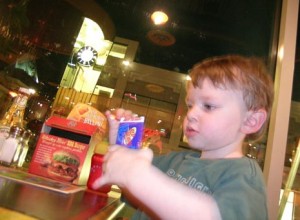 Here's Brendan as a baby in 2006 when we did our first review of Red Robin in Canada.